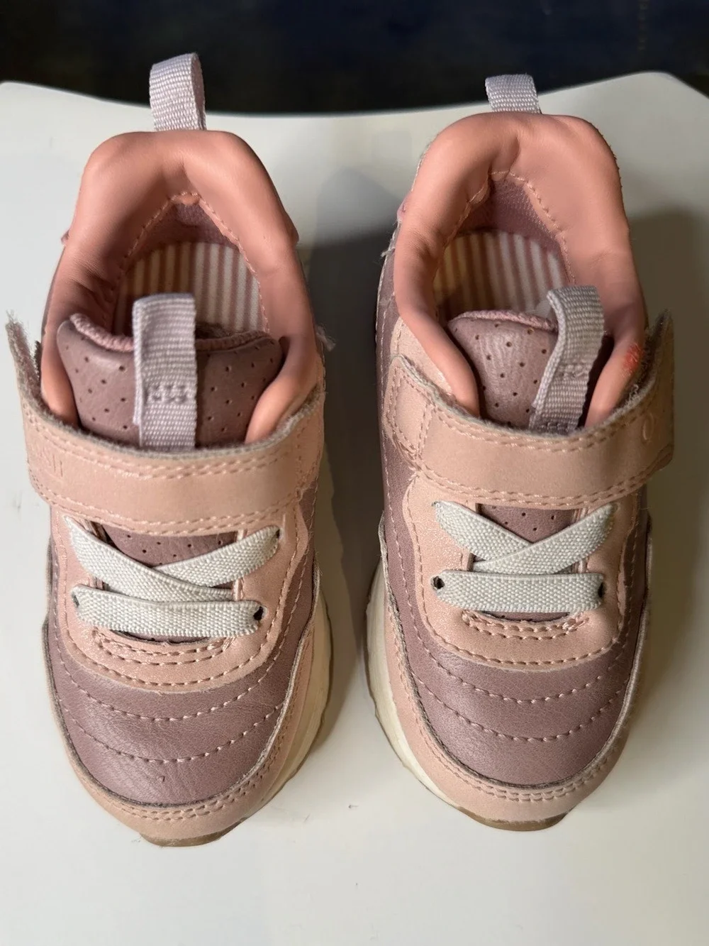 OshKosh B'gosh Toddler Pink and Cream Athletic Sneakers